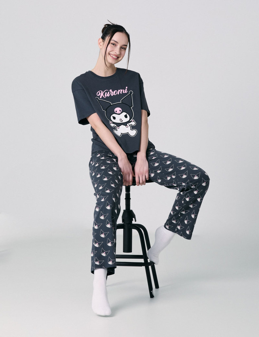 Pyjama Hello Kitty gris foncé