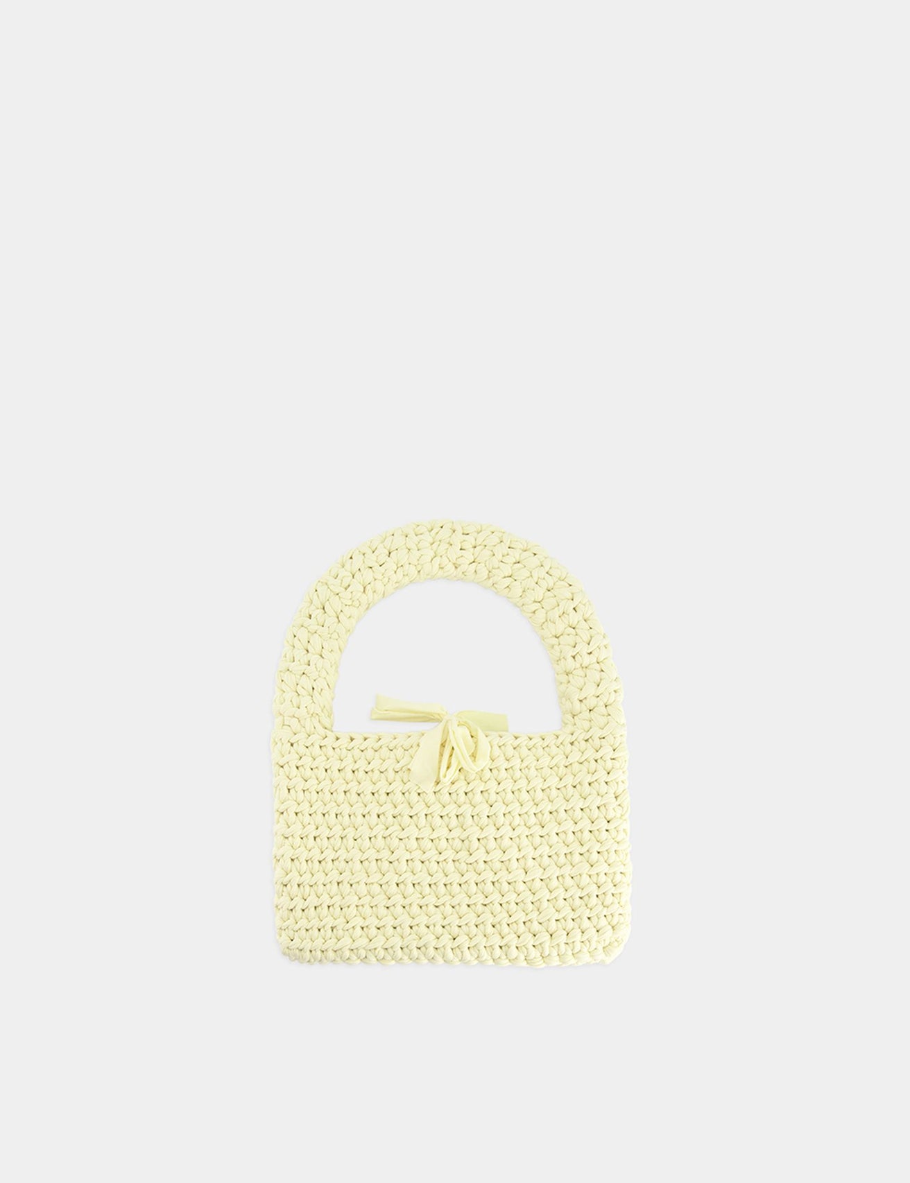 sac à main tressé jaune - Image 2