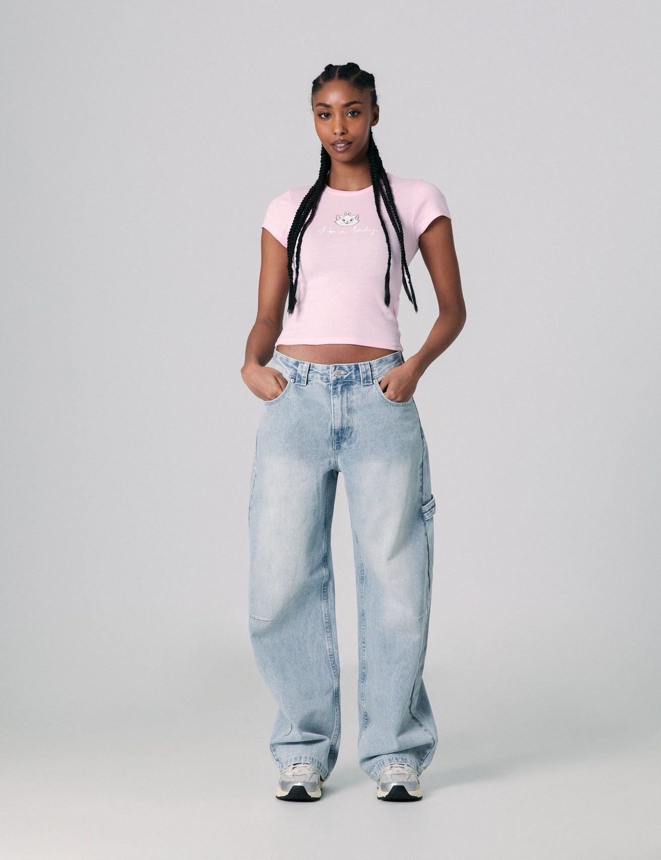 Jean skater taille basse bleu ciel - Image 1