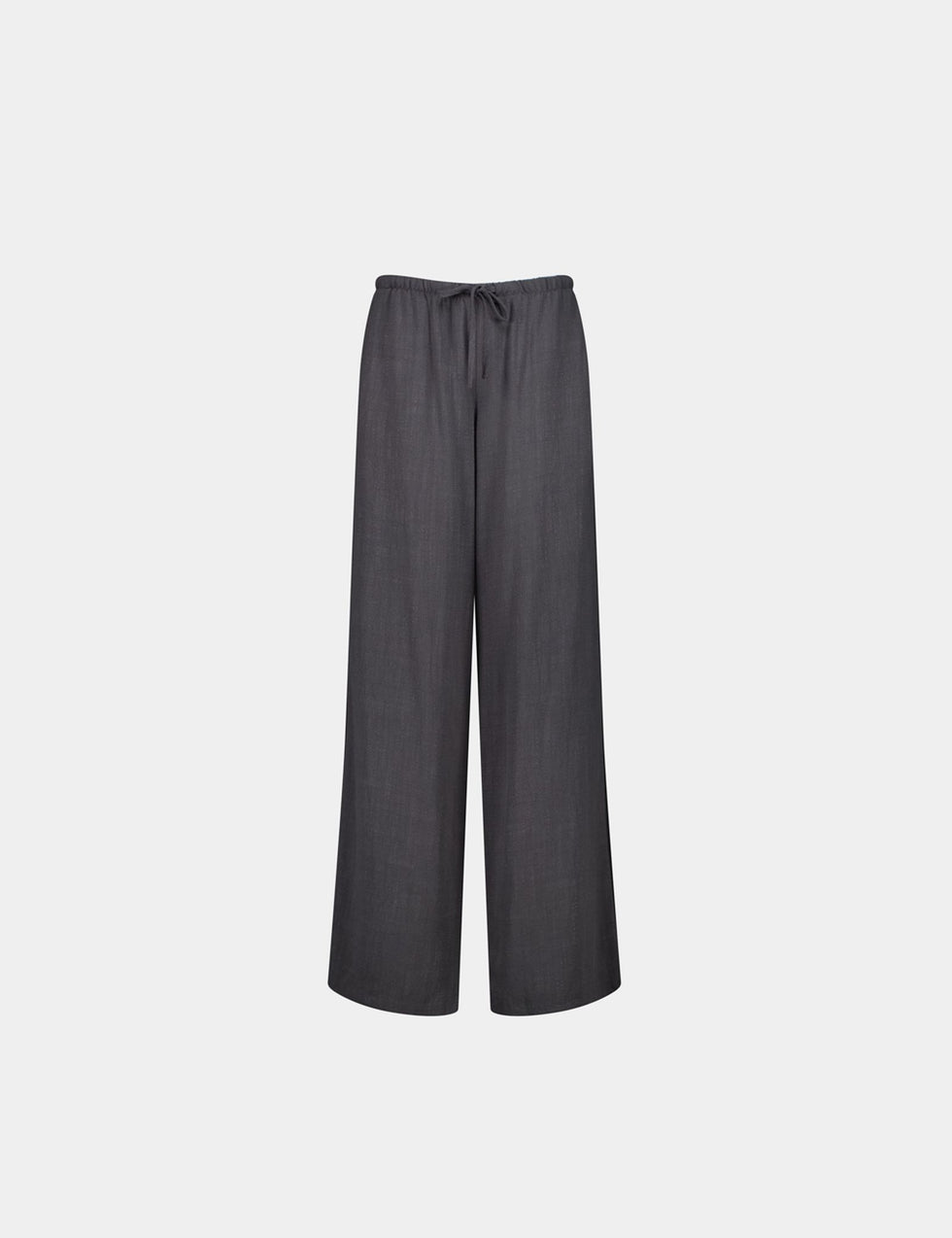 Pantalon fluide en lin gris foncé