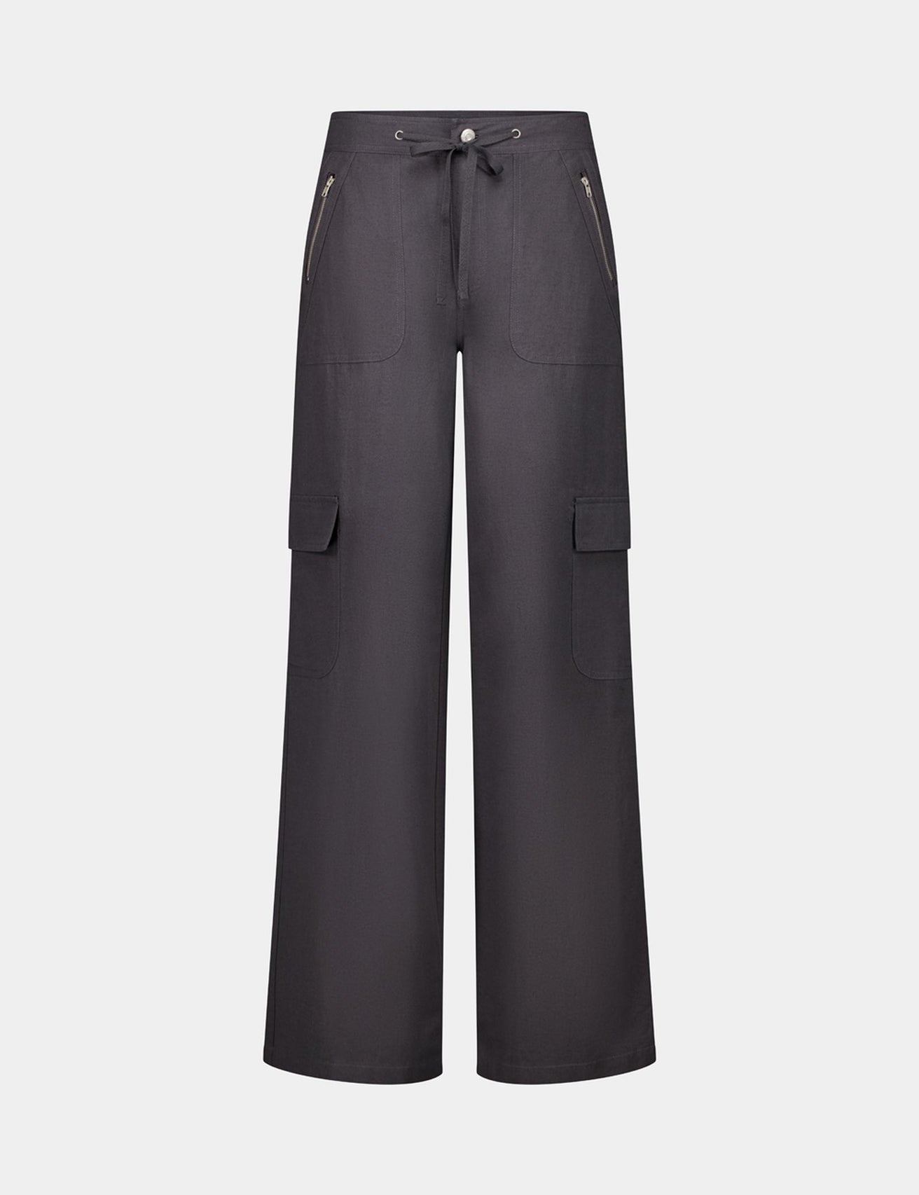 Pantalon cargo en lin gris foncé - Image 5