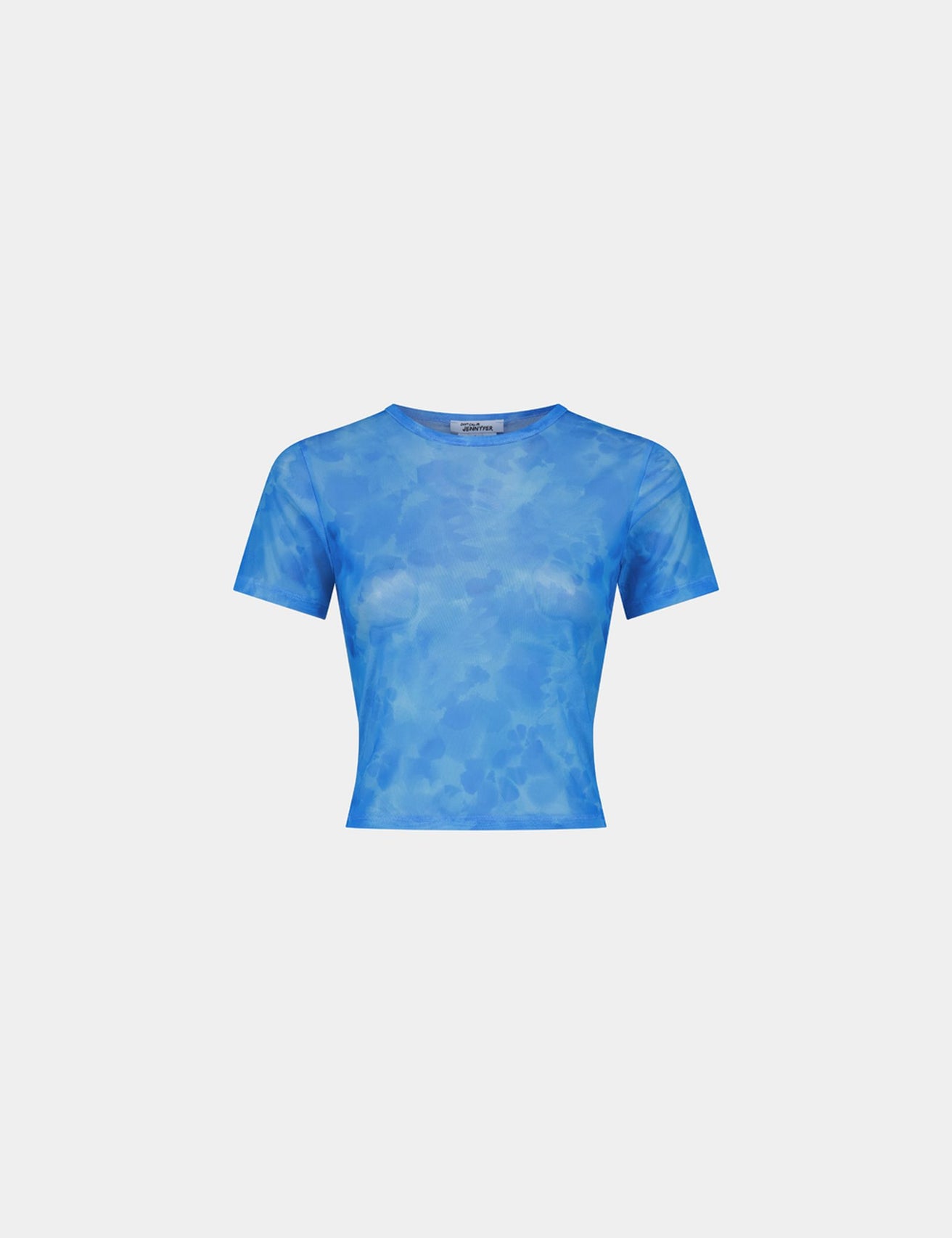 T-shirt transparent à motifs bleu azur - Image 1