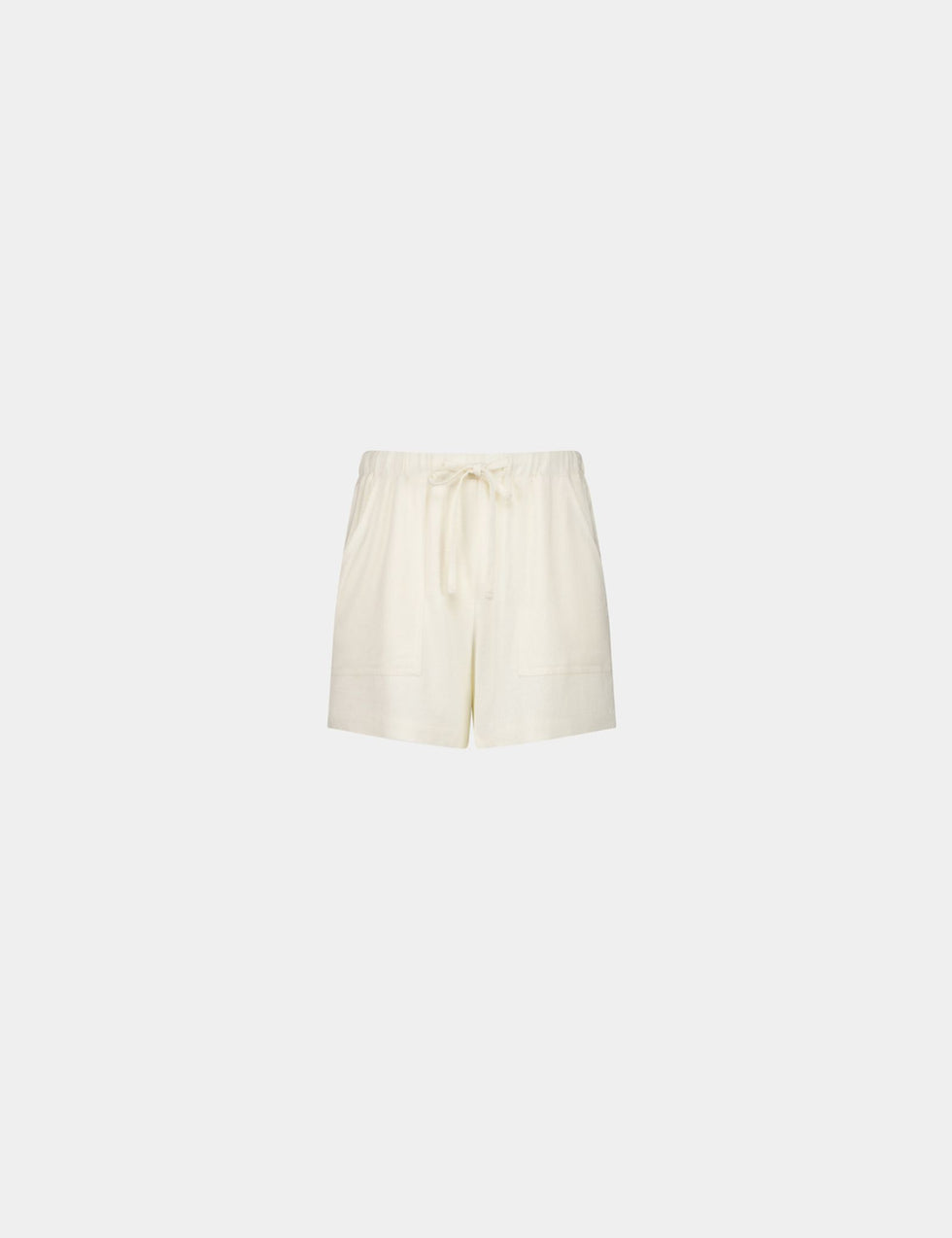 Short fluide blanc cassé