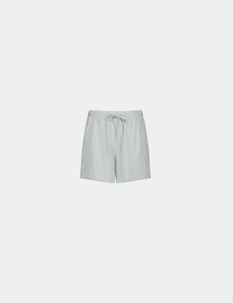 Short fluide en lin vert clair