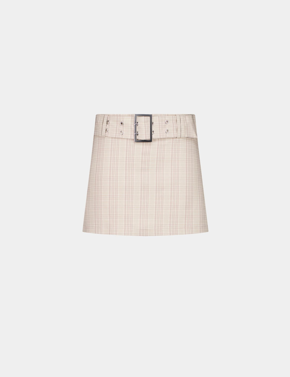 Short à carreaux tailleur beige moyen