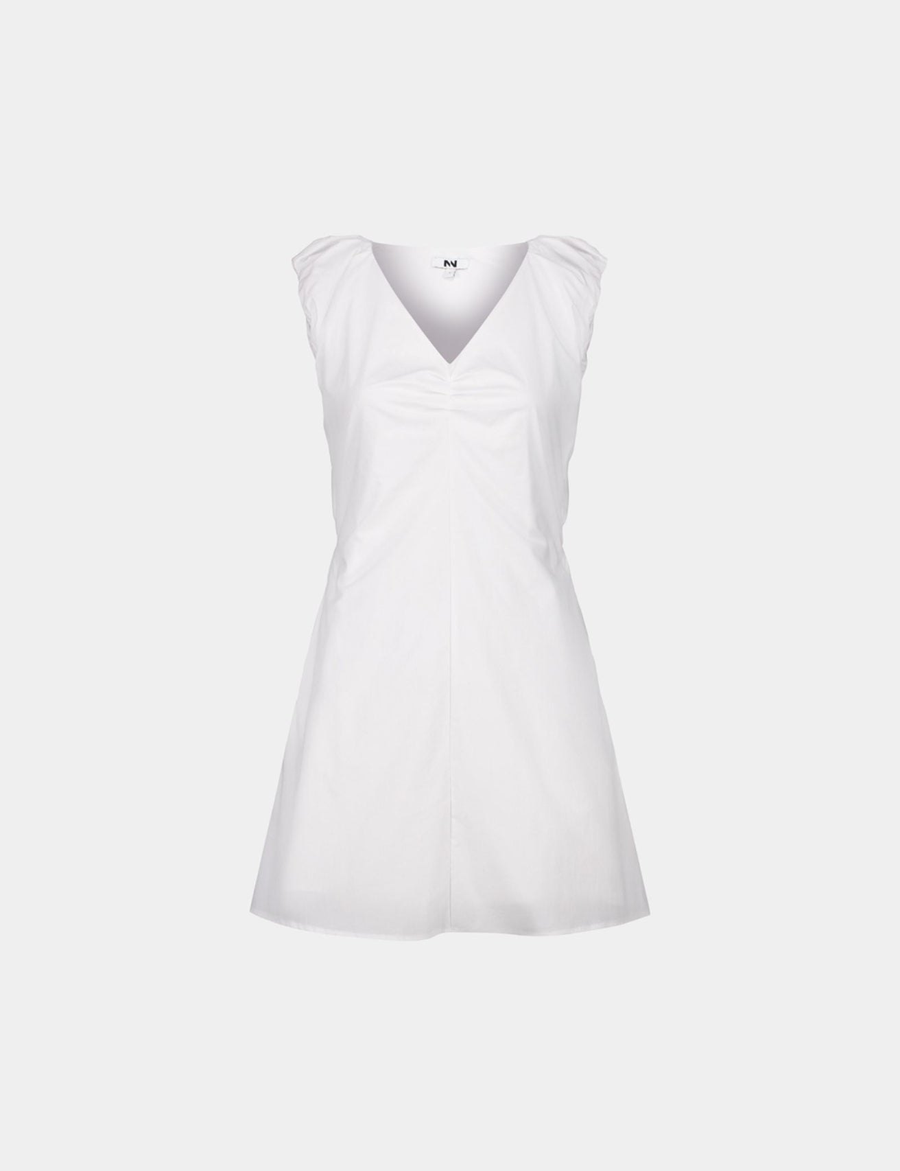 Robe courte fluide sans manches blanche - Image 2