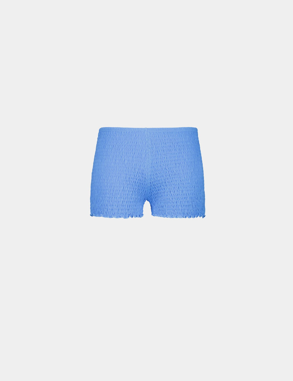 Shorty matière crêpée bleu azur