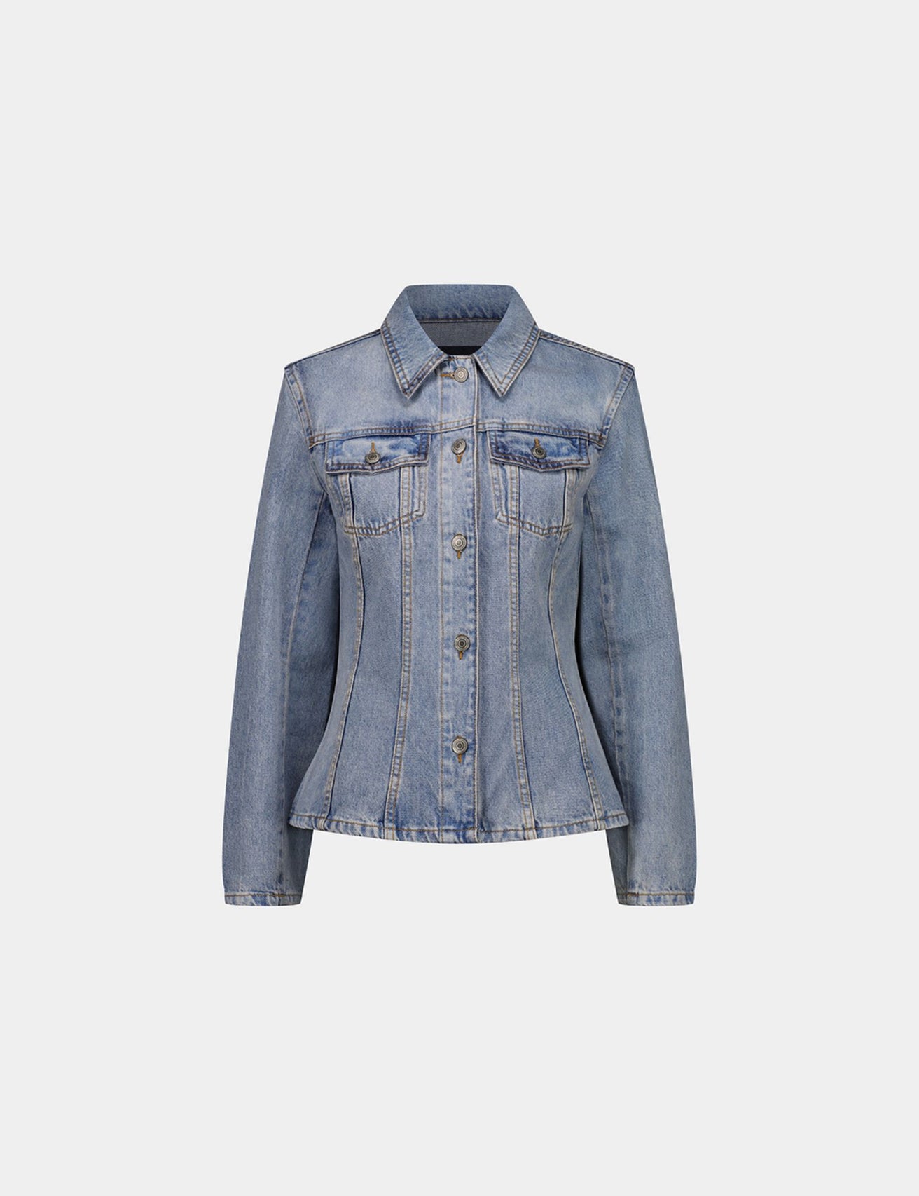 Veste en jean ajustée bleu - Image 5