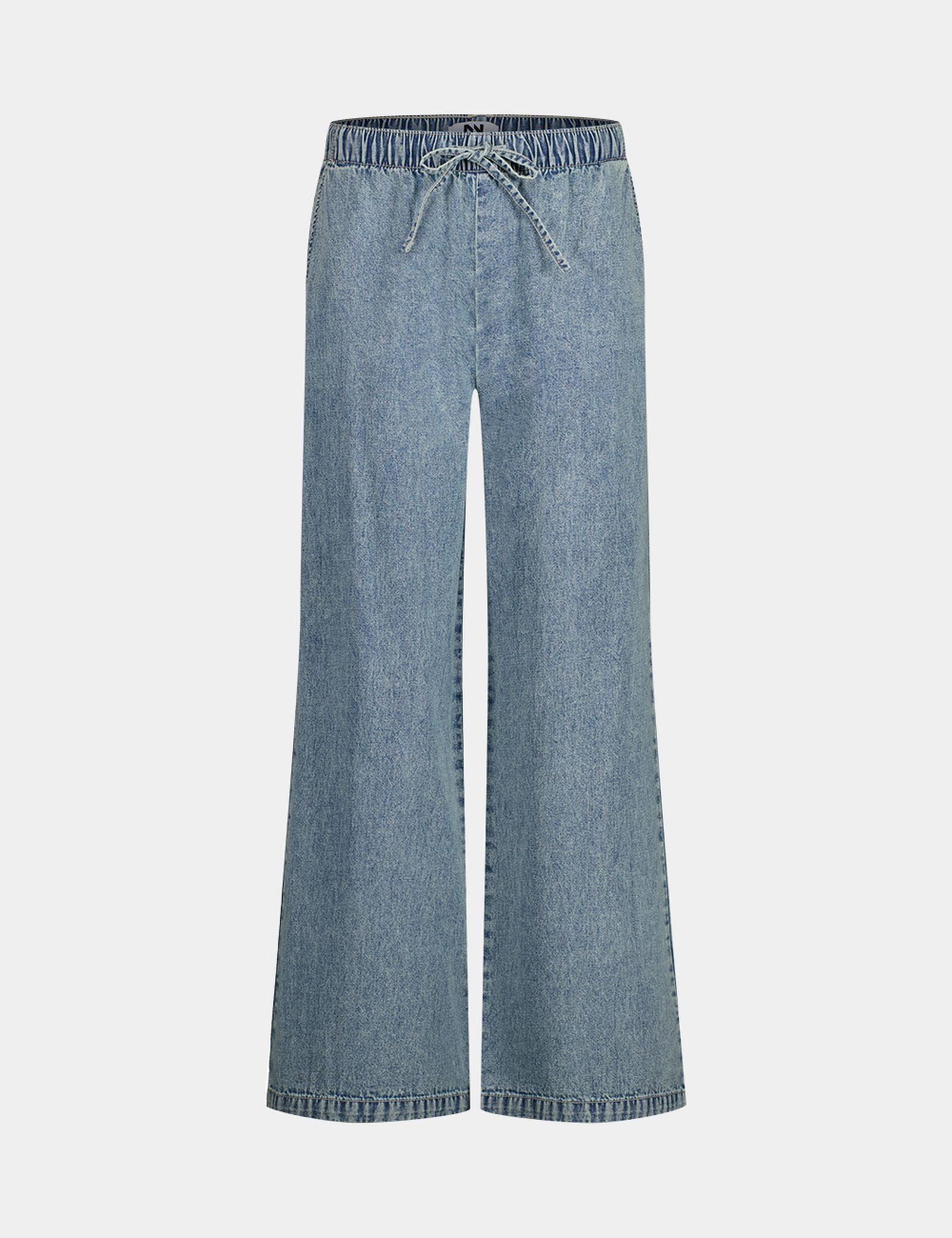 Pantalon jean fluide bleu ciel