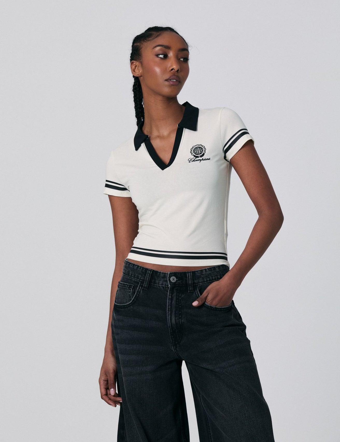 T-shirt polo sable - Image 1