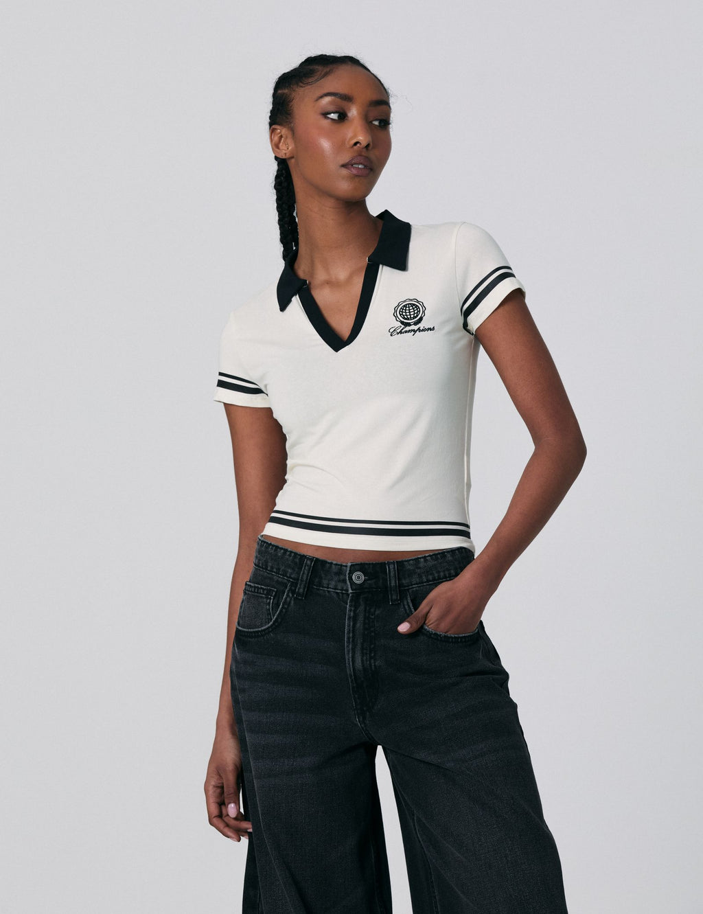 T-shirt polo sable