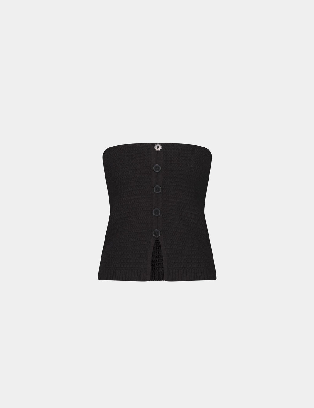 Top bustier en maille noir