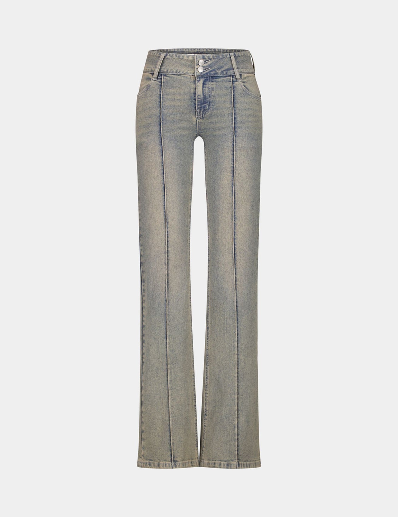 Jean flare taille basse bleu ciel - Image 4