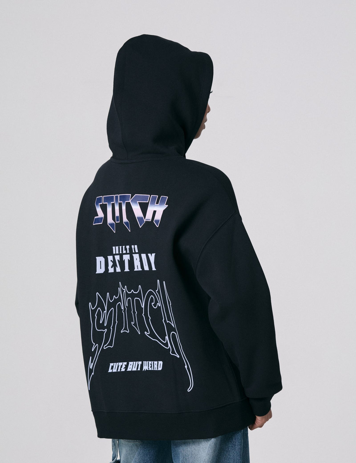 Sweat Jennyfer x Stitch noir