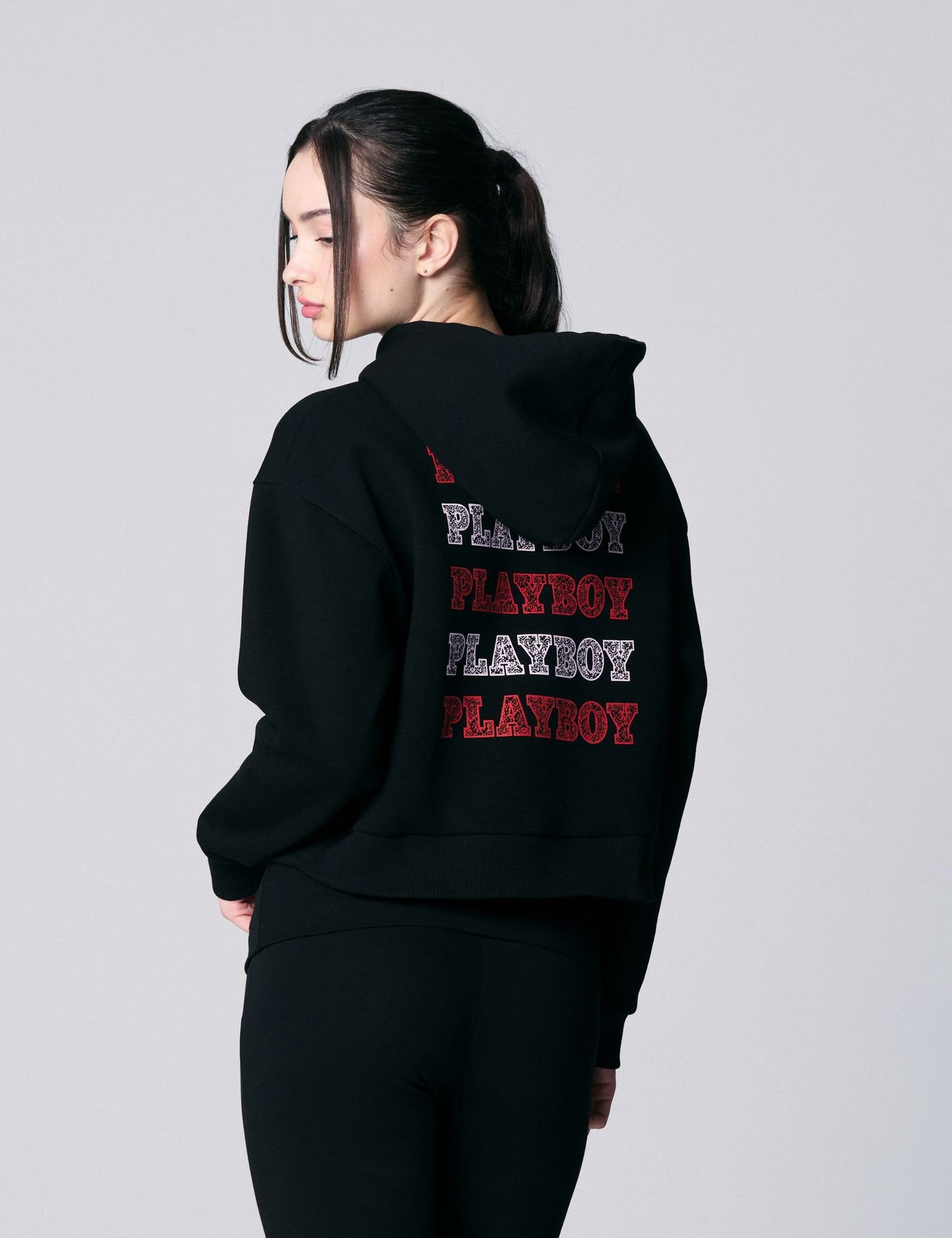 Sweat à capuche Playboy x Jennyfer noir - Image 2