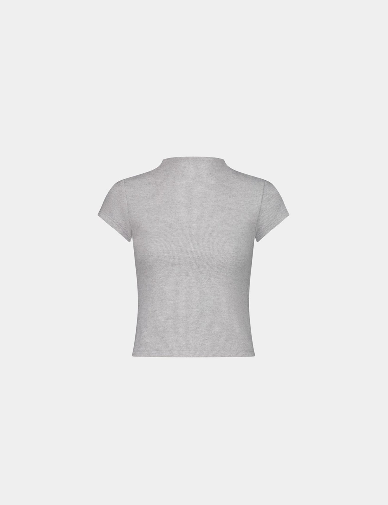 T-shirt épais et doux gris chiné - Image 1